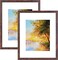16x20 Picture Frame Set of 2 Rustic Brown MDF Photo Frames Display 11x14 Photos with Mat or 16x20 Without Mat Wall or Tabletop Gallery Frames for Home Decor